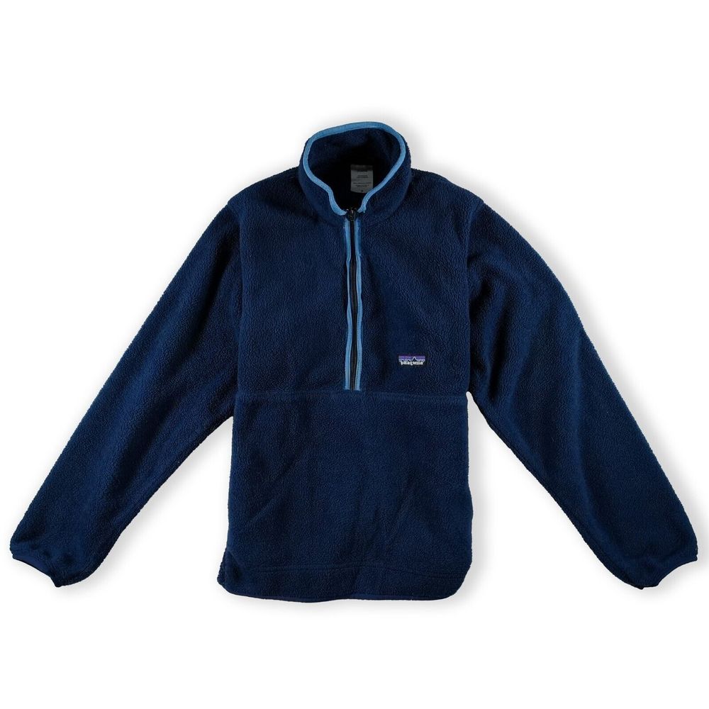 Patagonia Retro Pile Fleece Better Sweater 1/2 Zip Jacket Women's Small Blue